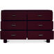 Jolene Red Dresser, 6 Drawer
